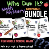 Middle School Who-Dun-It? Math Mystery GROWING BUNDLE | Fu