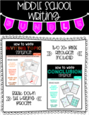 Middle School Writing Bundle! {Topic and Conclusion Sentences}