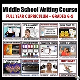 Middle School Writing Course: FULL YEAR (Grades 6-9)
