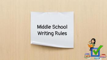 middle school writing expectations