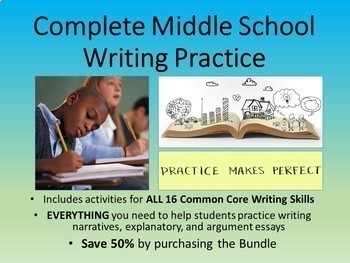 Preview of Middle School Writing Practice DISCOUNT BUNDLE-Perfect for Back to School!