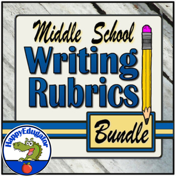 Preview of Middle School Writing Rubrics BUNDLE