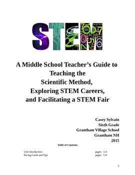 Preview of Middle School/Upper Elementary Scientific Method and STEM Fair Unit