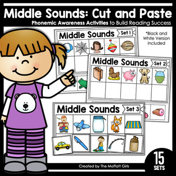 Preview of Middle Sounds (Cut and Paste): Phonemic Awareness