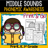 Middle Sounds Phonemic Awareness No-Prep