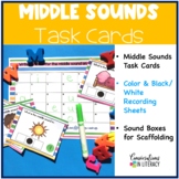 Middle Sounds Task Cards with Sound Boxes