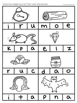 Preview of Middle Sounds Worksheet 5