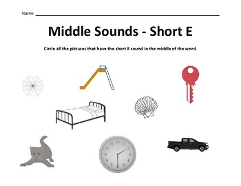 Middle Vowel Sounds Worksheets by Library Learning Mom | TpT