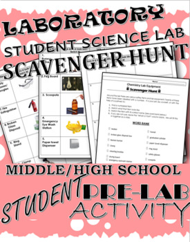 Preview of Middle Years/High School Lab Equipment Scavenger Hunt
