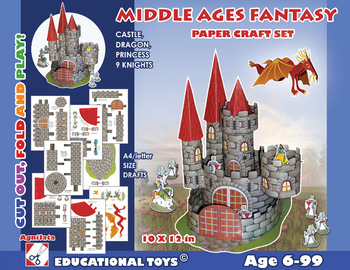 PAPERMAU: A Lego Size Medieval Castle Paper Model For Kids - by