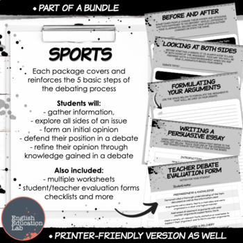 sports research topics for middle school