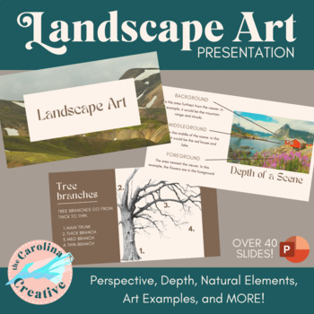 Preview of Middle and High School Landscape Art Presentation | PowerPoint Slides