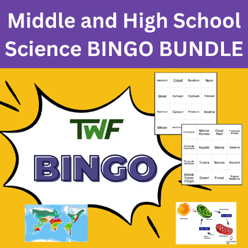 Preview of Middle and High School Science BINGO - GROWING BUNDLE