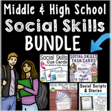 Middle and High School Social Skills Activities Bundle - Task Cards & Printables