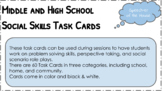 Middle and High School Social Skills Task Cards