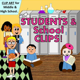 Middle and High School Students with Props - CLIP ART for 