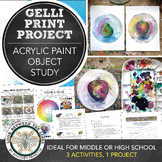 Middle or High School Art: Gelli Printmaking, Acrylic Pain