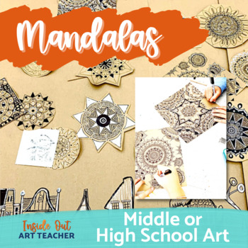 Preview of Middle or High School Art Mandala Design Radial Symmetry Art Lesson