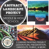 Middle School Art, High School Art: Abstract Acrylic Lands