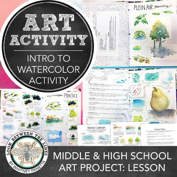 Watercolor Painting Techniques Introduction for Middle or High School Visual Art