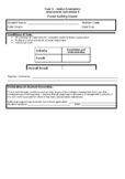 Middle school Home Economics Food safety Quiz/test