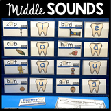 Middle sounds Phonics Kindergarten CVC Words Dental Health