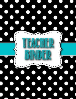 Preview of Middle/High School Polka Dot Theme Teacher Binder - Editable