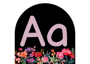 Preview of Midnight Floral Alphabet