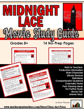 Preview of MIDNIGHT LACE Film Study Guide | Worksheets | Printables
