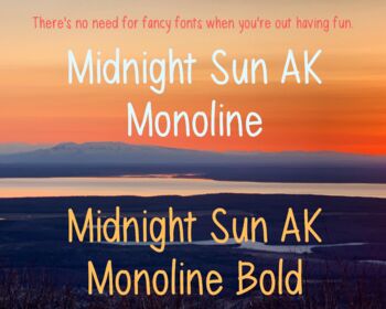 Preview of Midnight Sun AK Monoline Font -- Medium and Bold