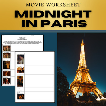 Preview of Midnight in Paris Movie Notes & Research Activity