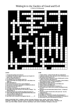 Midnight in the Garden of Good and Evil Crossword Puzzle by M Walsh