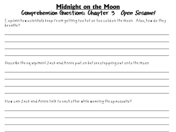 Midnight on the Moon by Mary Pope Osborne: A Complete Literature Study!