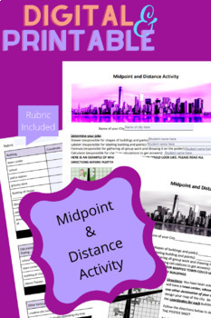 Preview of Midpoint & Distance City Project Activity