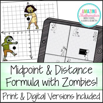 Preview of Midpoint & Distance Formula Activity - PDF & Digital