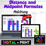 Midpoint and Distance Formula Activity Digital plus Print