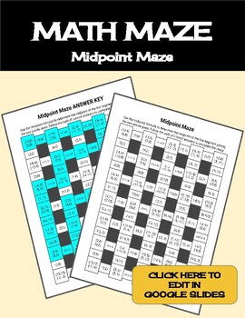 Preview of Midpoint Math Maze Worksheet