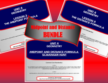 Preview of Midpoint and Distance Formula Bundle (Math 1)