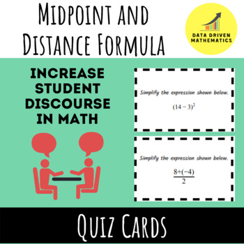 Preview of Midpoint and Distance Formula - Quiz Cards Activity