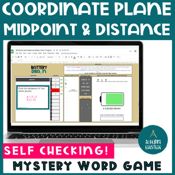 Preview of Midpoint and Distance on the Coordinate Plane Digital Activity