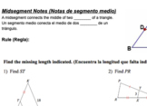 Midsegment of a Triangle Notes (English and Spanish)