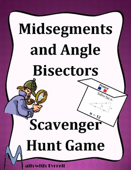 Preview of Midsegments and Angle Bisectors Scavenger Hunt Game