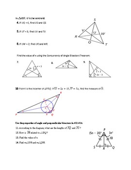 40 Geometry Points Of Concurrency Worksheet Answers - combining like