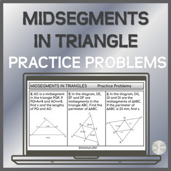 Preview of Midsegments in Triangles - 9 Challenging Practice Problems