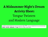 Midsummer Night's Dream Activity Sheet: Tongue Twisters an