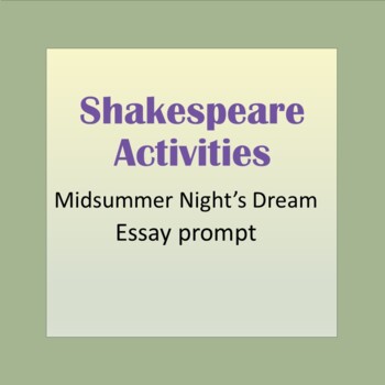 midsummer night's dream essay topics