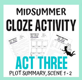 Midsummer PLOT cloze activity - Act Three