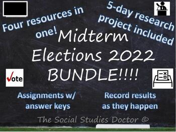 Preview of Midterm Elections 2022 BUNDLE! (Four Resources in One!)