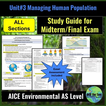 Preview of Midterm Review/ Final Exam Study Guide Unit#3 Managing human population