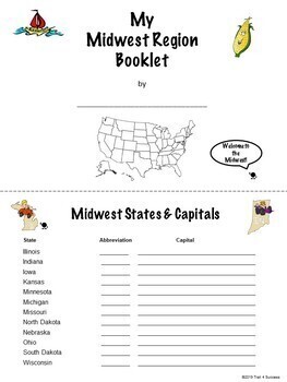 Midwest Region Unit Activity Booklet - Interactive Notebook Lesson